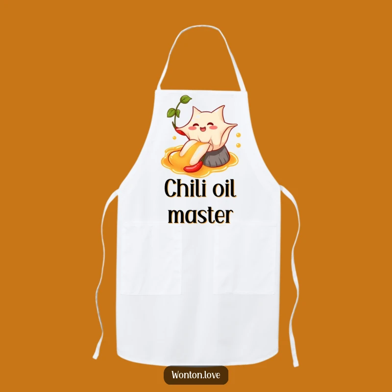 Funny Wonton Chili Oil Apron: Wonton Slide Chef's Accessory for Spicy Cooking