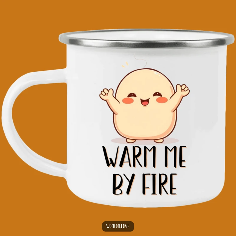 Funny Steamed Bun Camping Mug: Waving Bao - Adventure Fuel, Great Funny Gift!