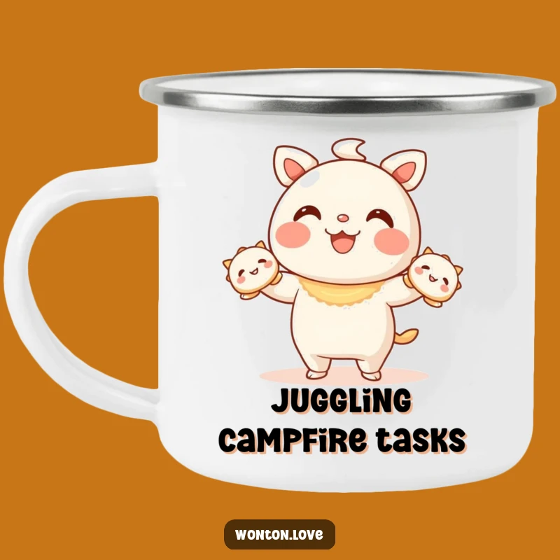 Funny Wonton Juggling Camping Mug: Durable Wonton Cup for Outdoor Fun