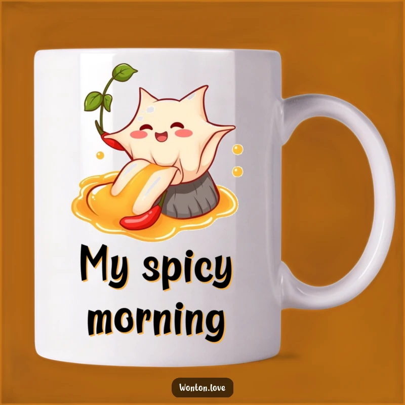 Funny Wonton Chili Oil Mug: Adventurous Wonton Slide Gift for Foodies