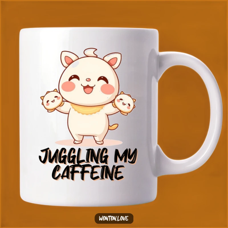 Funny Wonton Juggling Mug: Adorable Wonton & Dumpling Gift for Foodies
