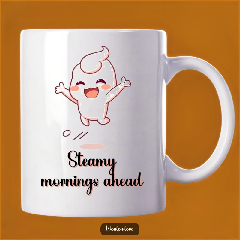 Funny Steamy Wonton Mug: Joyful Leap for a Hilarious Foodie Gift