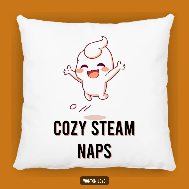 Funny Steamy Wonton Pillow: Cozy Comfort with a Joyful Design