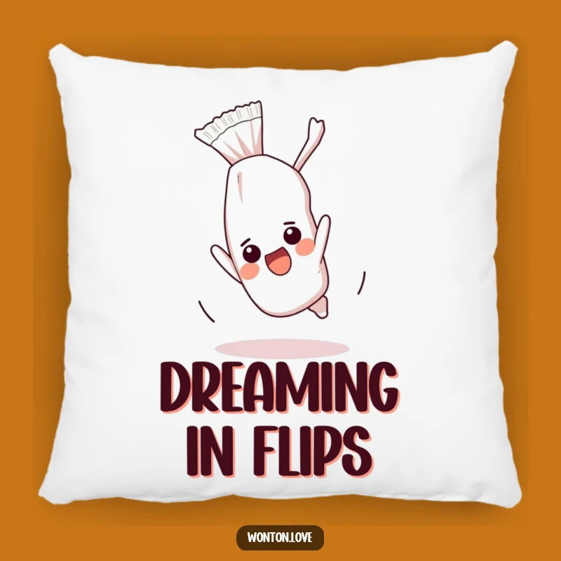 Funny Wonton Somersault Pillow: Soft, Comical Decor for Couch & Bed Gift