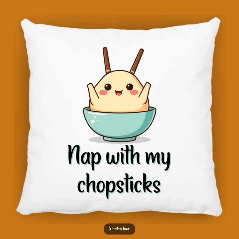 Funny Chopstick Wonton Pillow: Comfy Cuddles with a Humorous Design