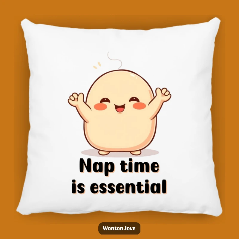 Funny Steamed Bun Pillow: Cute Waving Bao - Comfy & Hilarious Accent!