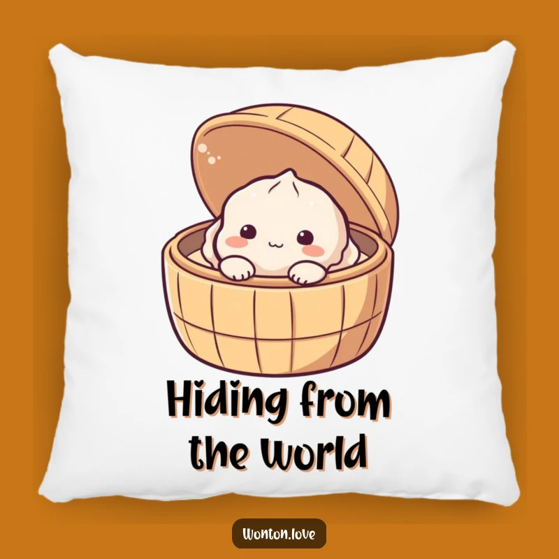 Funny Shy Dumpling Pillow: Cute Peeking Baozi - Soft & Cozy Gift!