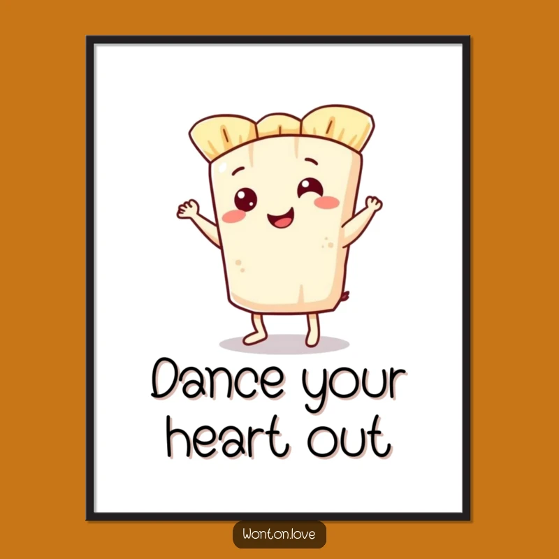 Funny Wonton Jig Digital Art: Instant Dance Party for Your Walls
