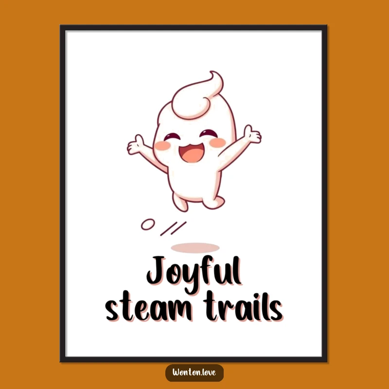 Funny Steamy Wonton Digital Art: Instant Joy for Your Walls