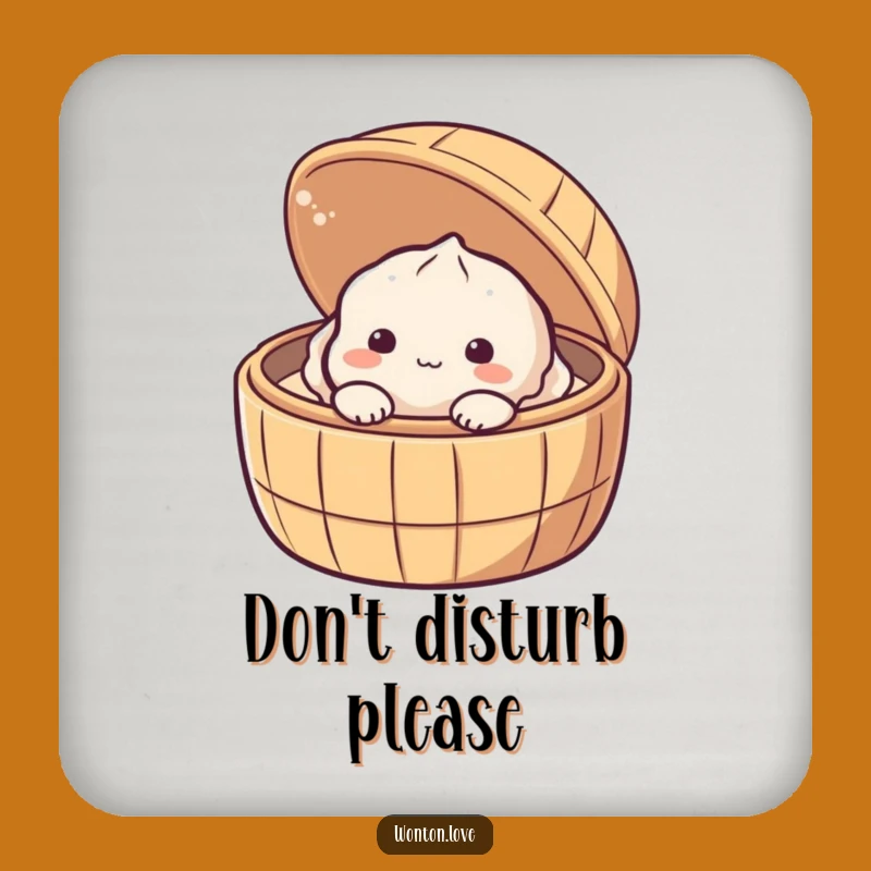 Funny Shy Dumpling Coasters: Peeking Baozi - Protect Surfaces Sweetly!