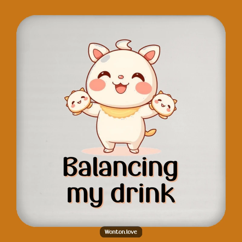 Funny Wonton Juggling Coasters: Wonton & Dumpling Protection for Tables