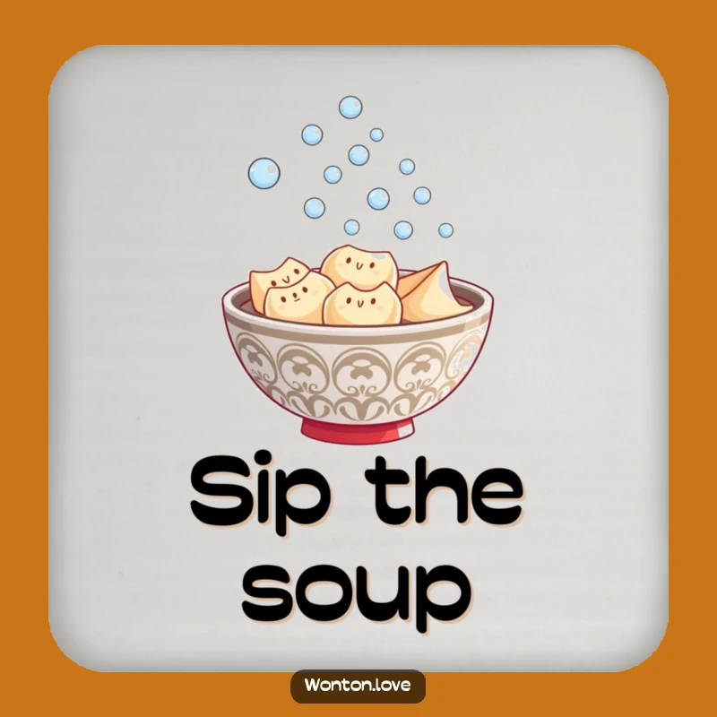 Funny Wonton Steam Coasters: Cute Wonton Bowl Protection for Your Surfaces