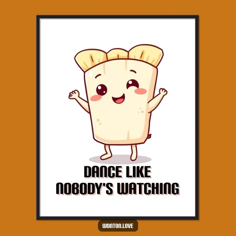 Funny Wonton Jig Poster: Vibrant Wall Art for a Cheerful Space