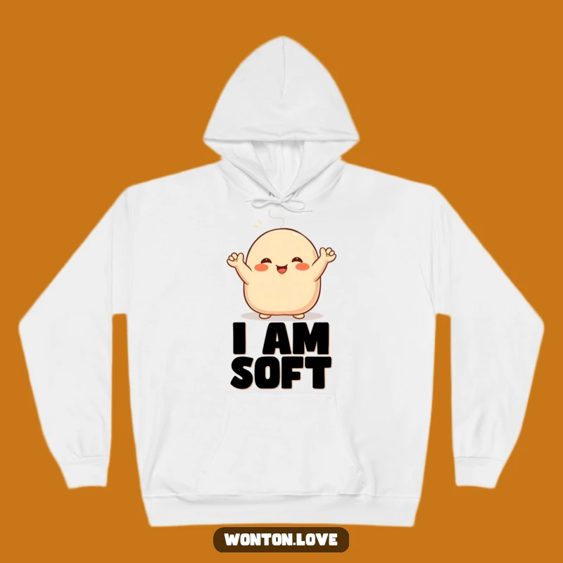 Cozy Funny Steamed Bun Hoodie: Smiling Bao - Warm & Hilarious Gift!