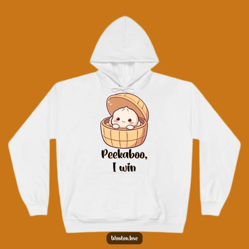 Cozy Funny Shy Dumpling Hoodie: Peeking Baozi - Warm & Cute Gift!