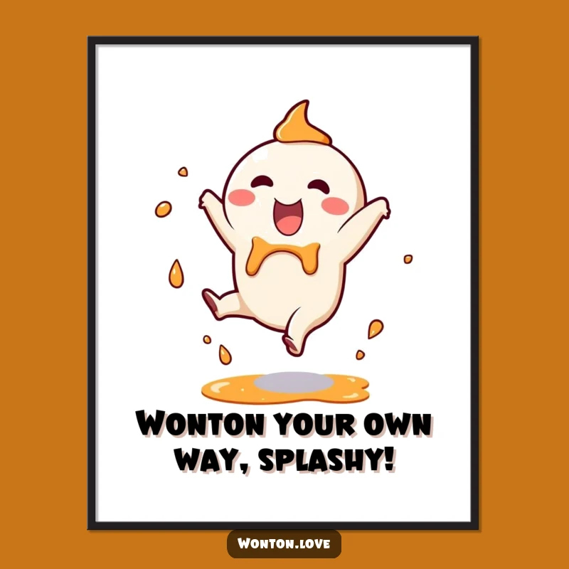 Free Printable Wonton Wall Art: Cartwheel Splash Downloadable Decor