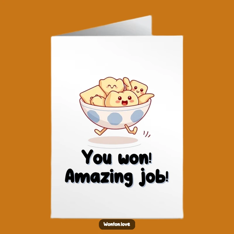 Free Printable Congrats Card: Wonton Race Winners - Downloadable Gift!
