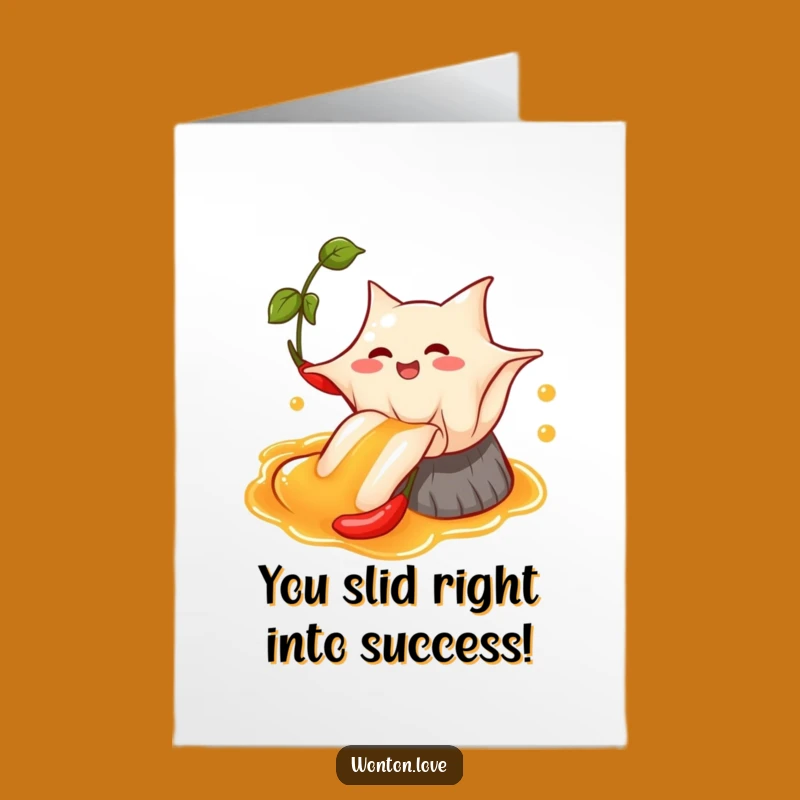 Free Printable Wonton Congrats Card: Chili Oil Rush Downloadable Gift