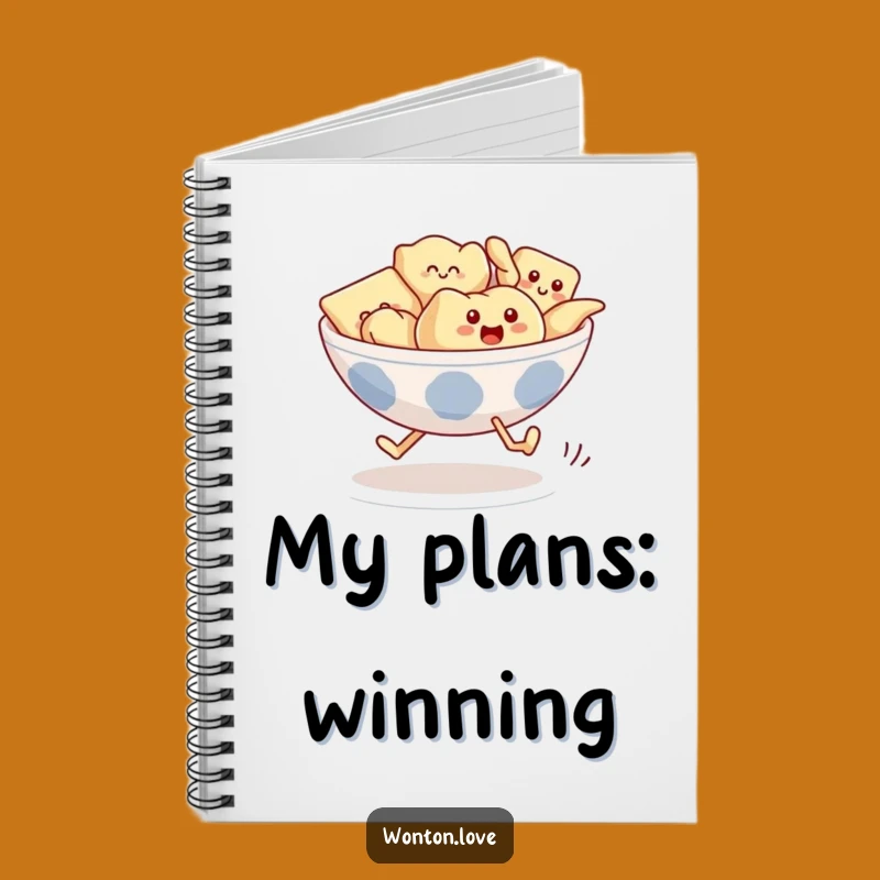 Funny Wonton Race Notebook: Running Dumplings - Record Your Speedy Ideas!