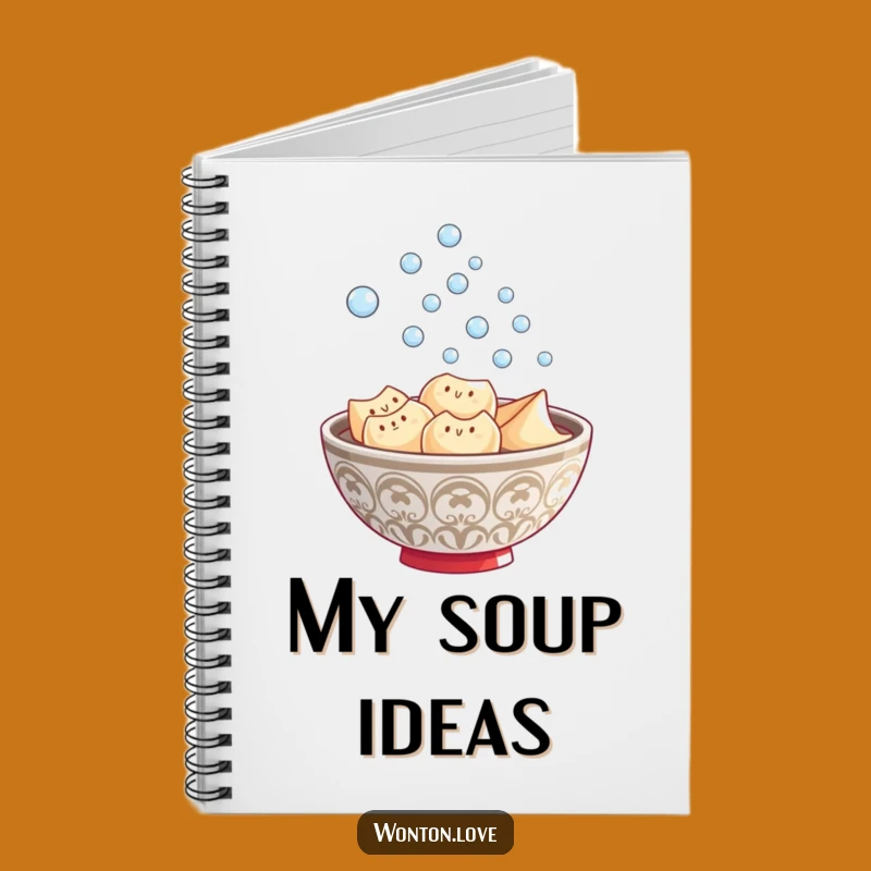 Funny Wonton Steam Notebook: Cute Wonton Bowl Journal for Daily Notes