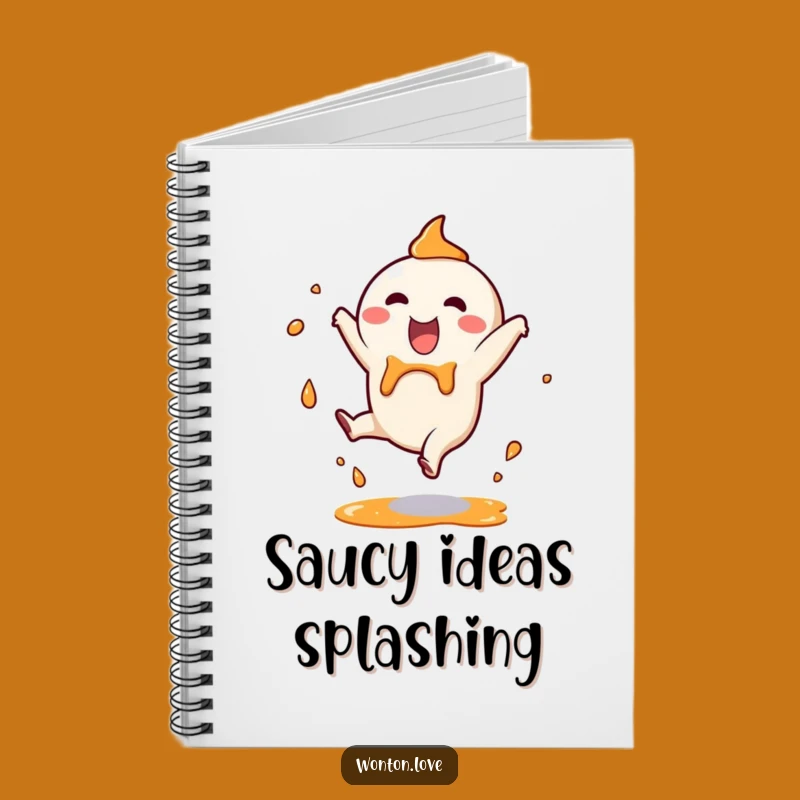 Funny Wonton Cartwheel Notebook: Jot Down Ideas with Splashy Fun