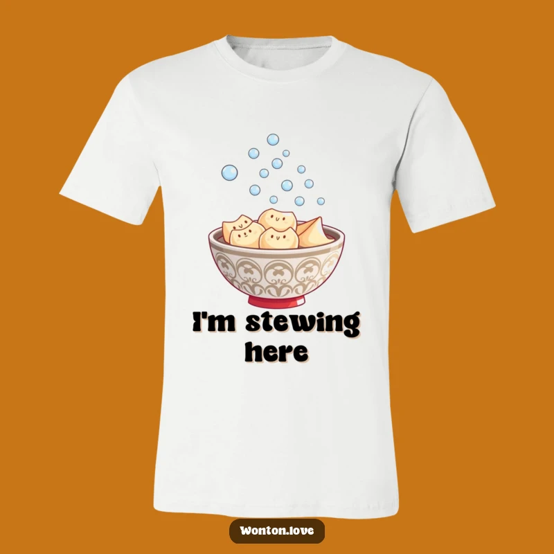 Funny Wonton Steam T-Shirt: Adorable Wonton Bowl Tee for Food Enthusiasts