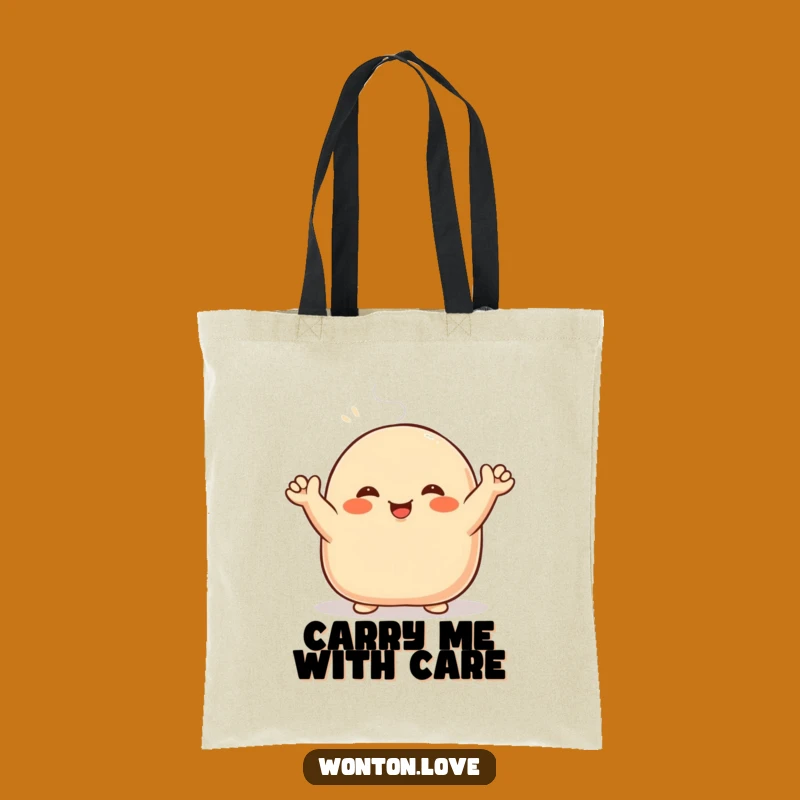 Funny Steamed Bun Tote Bag: Waving Bao - Your Go-To Funny Carry-All!
