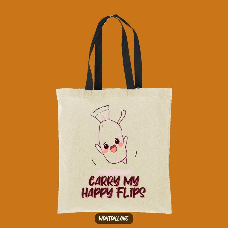 Funny Wonton Somersault Tote Bag: Practical & Humorous Carry-All Gift