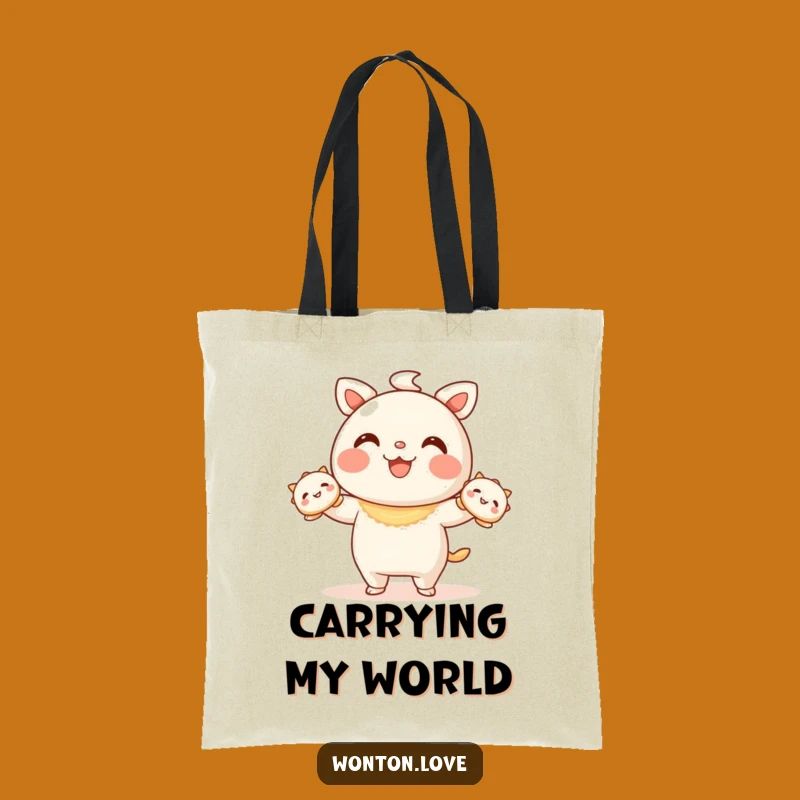 Funny Wonton Juggling Tote Bag: Wonton & Dumpling Carry-All for Daily Errands