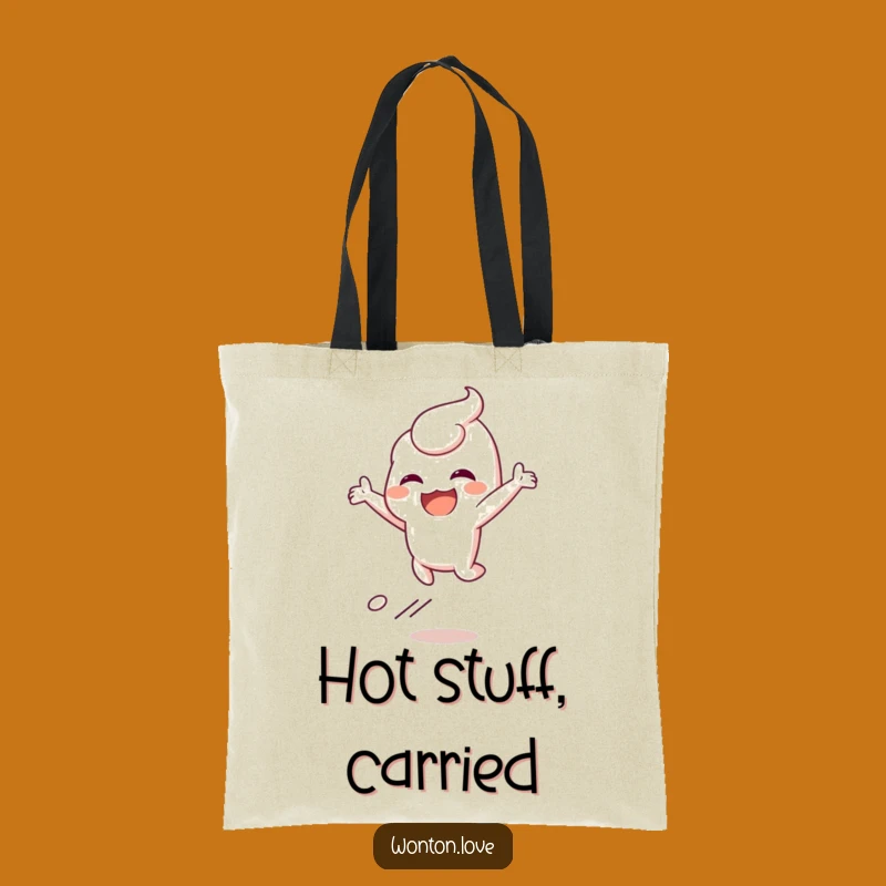 Funny Steamy Wonton Tote Bag: Carry Your Essentials with a Smile