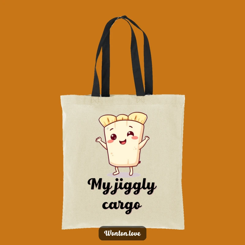 Funny Wonton Jig Tote Bag: Carry Your Groceries with a Smile